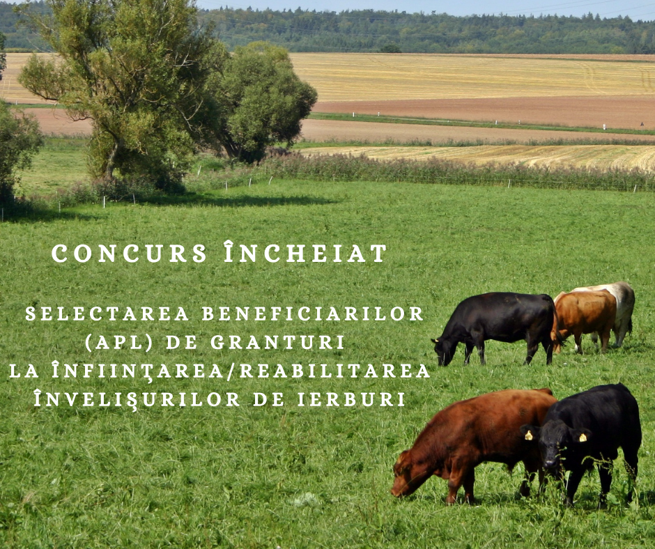 Depunerea cererilor pentru selectarea beneficiarilor (APL) de granturi la înființarea/reabilitarea învelișurilor de ierburi a luat sfârșit